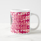 レトロ愛あなたパーソナライズされたママ写真母の日 ジャンボコーヒーマグカップ (右)