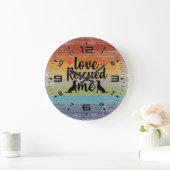 レトロ愛が私を救った ラージ壁時計 (ホーム)