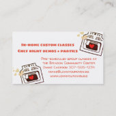 レトロ愛オーブンのパン屋のケータリングのシェフの名刺 名刺 (裏面)