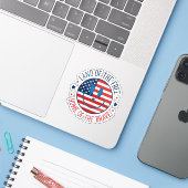 レトロ愛国スマイルフェイス 自由の国アメリカ シール (ノートパソコンとiPhone)