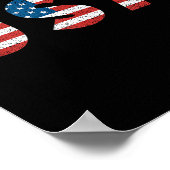 レトロ愛国的なアメリカ合衆国国旗20日Ja ポスター (角)
