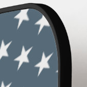 レトロ愛国的なスターとストライプアメリカ国旗 ピックルボールラケット (左詳細)