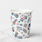 レトロ愛国米国7月4日 紙コップ (裏面)