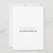 レトロ愛鳥およびハートの結婚式招待状 招待状 (裏面)