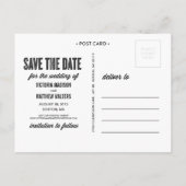 レトロ愛 | セーブ・ザ・デート案内 案内ポストカード (裏面)