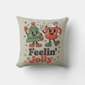 レトロ感じクリスマスすてきヴィンテージ クッション (正面)