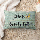 レトロ感動的ウッドの引用文 ランバークッション (ブランケット)