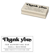 レトロ感謝していお客様のビジネスURLサポート ラバースタンプ (押印)