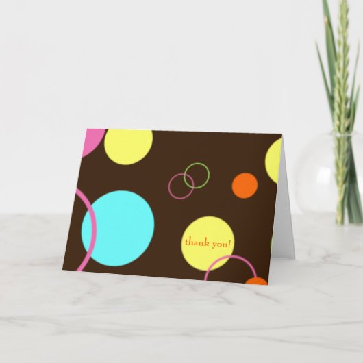 レトロ感謝してい円 サンキューカード (正面)