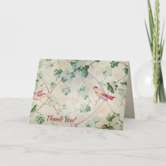 レトロ感謝してい壁紙 サンキューカード (正面)