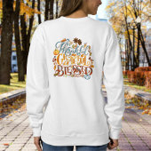 レトロ感謝恩賛美タイポグラフィナース スウェットシャツ