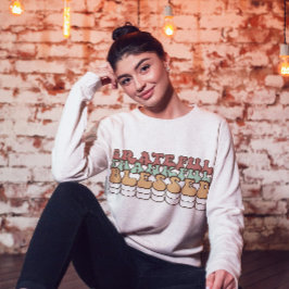 レトロ感謝汗シャツ、家族感謝祭 スウェットシャツ