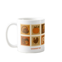 レトロ感謝祭スタンプラージュパーソナライズされた