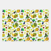 レトロ感謝祭テーマ ラッピングペーパーシート (正面3)