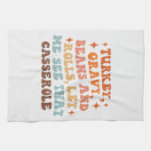 レトロ感謝祭ディナー キッチンタオル (横)