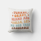 レトロ感謝祭ディナー クッション (正面)