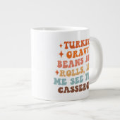 レトロ感謝祭ディナー ジャンボコーヒーマグカップ (正面右)