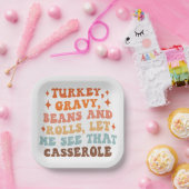 レトロ感謝祭ディナー ペーパープレート (パーティー)