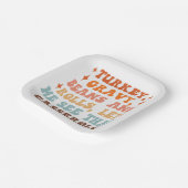 レトロ感謝祭ディナー ペーパープレート (傾斜あり)