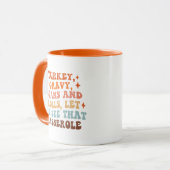 レトロ感謝祭ディナー マグカップ (正面左)