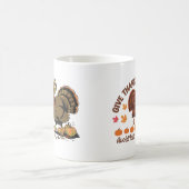 レトロ感謝祭トルコの安与え全感謝してい-  コーヒーマグカップ (中央)