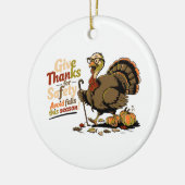 レトロ感謝祭トルコの安与え全感謝してい-  セラミックオーナメント (左)