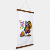 レトロ感謝祭トルコの安与え全感謝してい-  吊り下げ型タペストリー (傾斜あり)