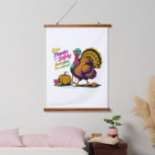 レトロ感謝祭トルコの安与え全感謝してい-  吊り下げ型タペストリー (寝室)