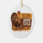 レトロ感謝祭トルコの安全 セラミックオーナメント (右)