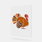 レトロ感謝祭トルコ – 秋ハーベストデザインCl アクリルサイン (傾斜)