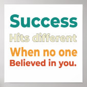 レトロ成功やる気を起こさせる起業家引用文 ポスター (正面)