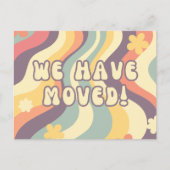 レトロ我々は新しい家を動かす発表を移動した ポストカード (正面)