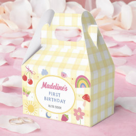 レトロ手描きのクセのある誕生日パーティー フェイバーボックス