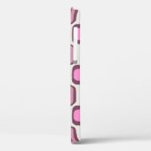 レトロ手描きの幾何正方形パタミニマルーン  Case-Mate iPhoneケース (裏面 / 左)