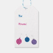 レトロ手描きクリスマスオーナメントミッドセンチュリー ギフトタグ (裏面)