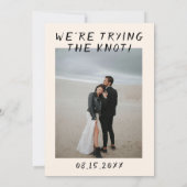 レトロ手描きシャンパ予測できなン写真結婚ズ 招待状 (裏面)