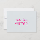 レトロ手描きピカラフルッファンキーク結婚ズ 出欠カード (裏面)