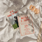 レトロ手描きファンキーケ予測できなーキ結婚ー 招待状