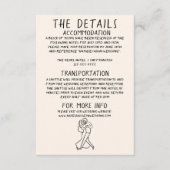 レトロ手描き予測できなの結婚詳細 エンクロージャーカード (正面)