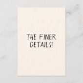 レトロ手描き予測できなの結婚詳細 エンクロージャーカード (裏面)