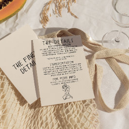 レトロ手描き予測できなの結婚詳細 エンクロージャーカード