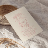 レトロ手描き応援30歳の誕生日 招待状