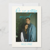 レトロ手描書きケーキ写真ユニーク結婚ズ 招待状 (裏面)