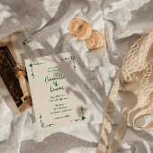 レトロ手書お洒落きグリ結婚ーン 招待状