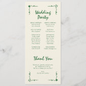 レトロ手書きお洒落グリーンフラットプログラム プログラム (裏面)