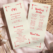 レトロ手書きお洒落レッドフラットプログラム プログラム