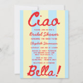 レトロ手書きイタリアンサンセットブライダルシャワー 招待状 (正面)