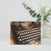 レトロ手書きタイプライター ポストカード (スタンド正面)