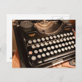 レトロ手書きタイプライター ポストカード (正面/裏面)