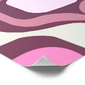 レトロ手書き幾何学正方形パターミニマルン ポスター (角)